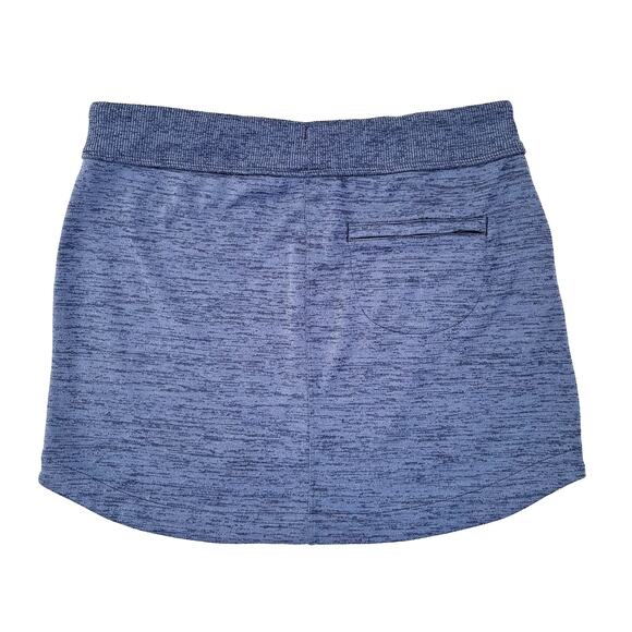 Athleta Downplay Skirt Cozy Knit Athleisure Everyday Casual Navy Heather M - Picture 3 of 6